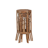 Creative Co-op RATTAN HEXAGON SHAPED TABLE