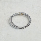 eNewton Design FACETED HEMATITE BEAD BRACELET