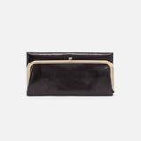 Hobo RACHEL CONTINENTAL WALLET Black Polished Leather