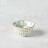 Creative Co-op STONEWARE PINCH POT WITH PATTERN Blue Dot