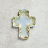 Etta B Pottery SPRING CROSS Number 3 (Blue Green)