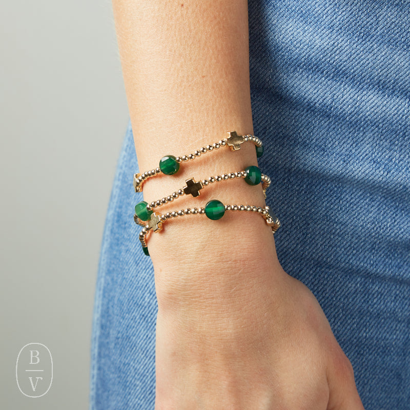 eNewton Design SIGNATURE CROSS ADMIRE PATTERN BRACELET