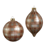 Raz Imports TAN GINGHAM ORNAMENT