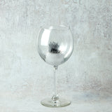 Elm Design HAND PAINTED SILVER LEAF STEMMED RED WINE GLASS