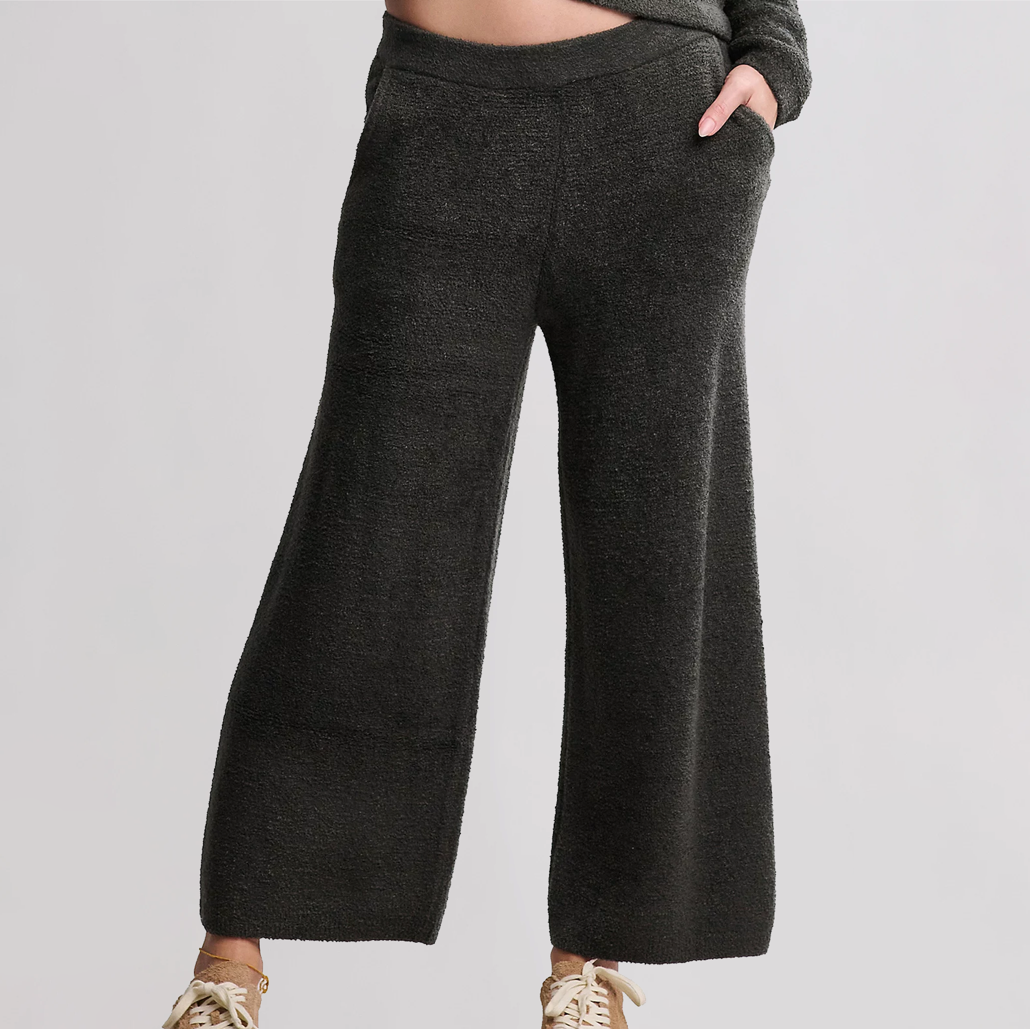 Barefoot Dreams COZYCHIC LITE TEXTURED CROP PANT Dark Moss