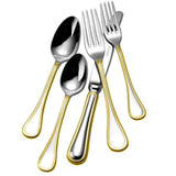 Devine LYRIQUE 5 PC PLACE SETTING Stainless Gold Accents