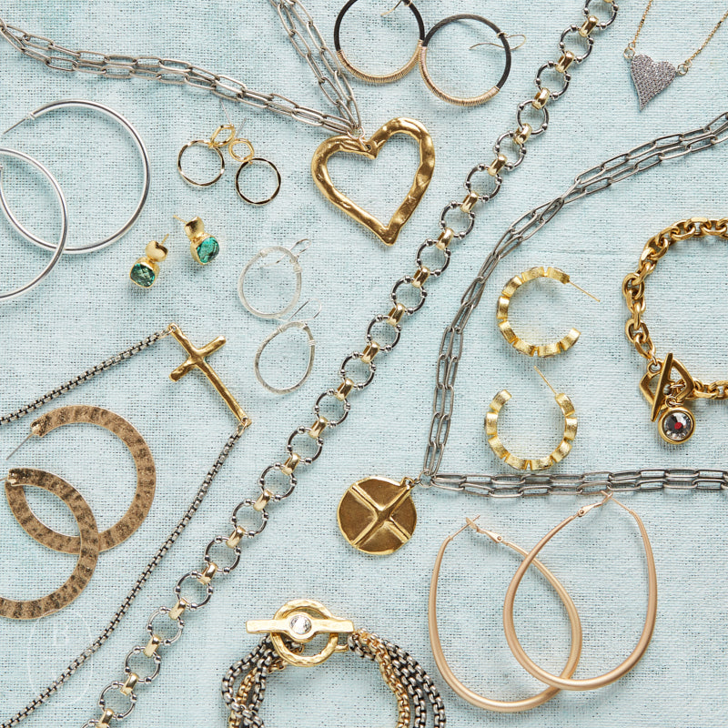 CV Designs CROSS/HEART DROP NECKLACE - CVNCH