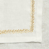 Kim Seybert JARDIN NAPKIN White Gold Silver