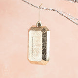 A and B Floral FACETED GEM ORNAMENT 7 Champagne