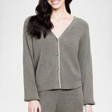 Barefoot Dreams COZYCHIC ULTRA LITE CONTRAST RIBBED CARDIGAN