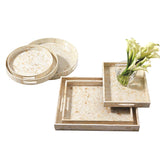 Two's Company HERRINGBONE MOP TRAY