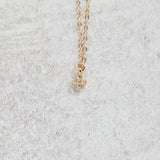 CV Designs CLEAR CZ CROSS NECKLACE - CVNTCC