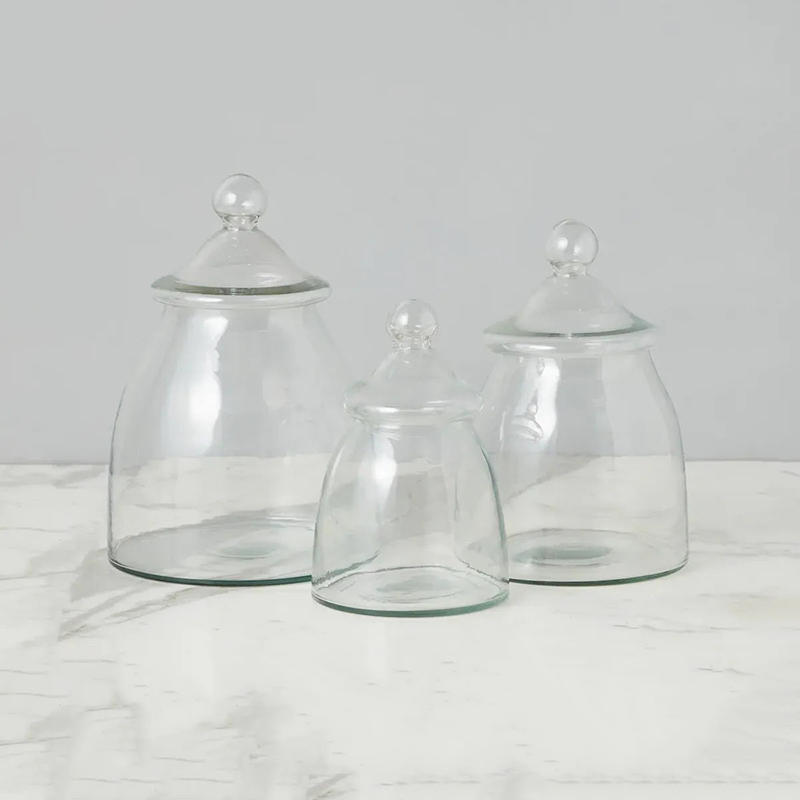 Europe 2 You VINTAGE GLASS BON BON JAR WITH LID