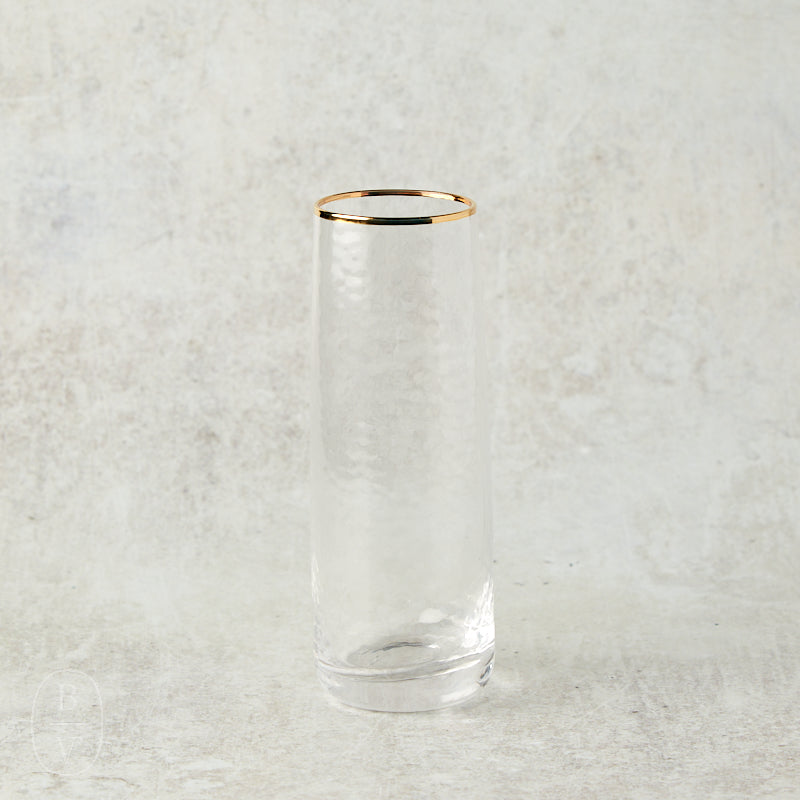 Zodax NEGRONI HAMMERED STEMLESS FLUTE GLASS