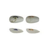 Creative Co-op STONEWARE SPOON REST WITH FLOWERS