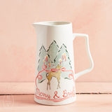 Creative Co-op REINDEER STONEWARE PITCHER