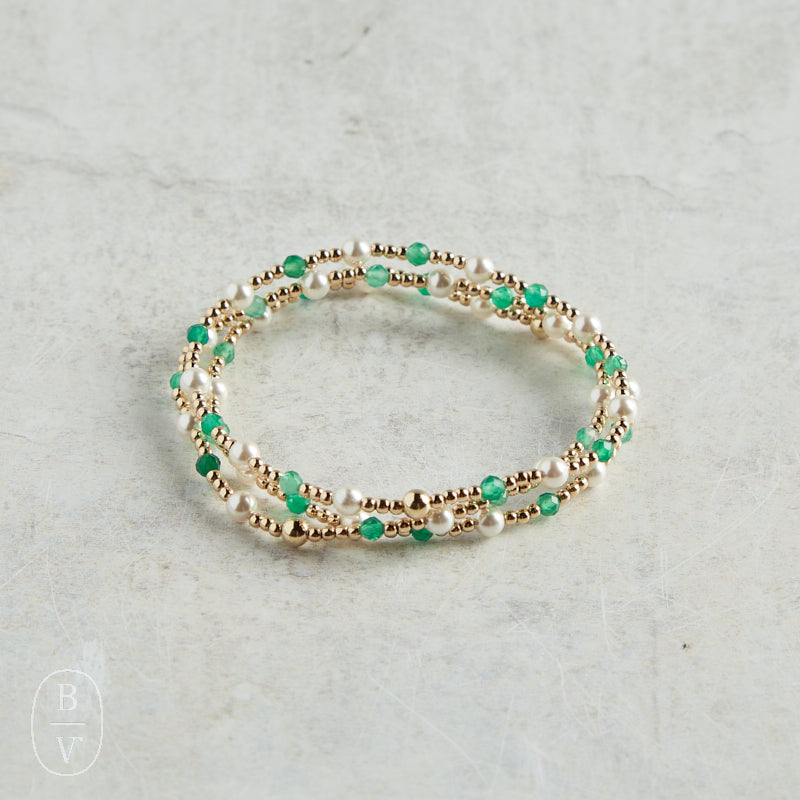 eNewton Design PEARL SINCERITY PATTERN BEAD BRACELET