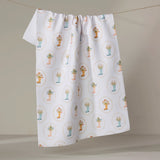 Geometry RAINBOOTS IN BLOOM TEA TOWEL