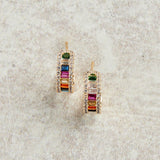 Virtue COLORED PAVE HOOP EARRINGS