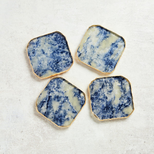 AGATE MARBLED GLASS COASTER