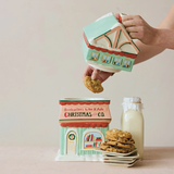 Creative Co-op CERAMIC BOOKSTORE SHAPED COOKIE JAR