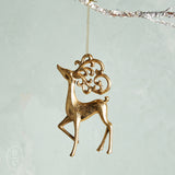 Raz Imports ORNATE DEER ORNAMENT Prancing
