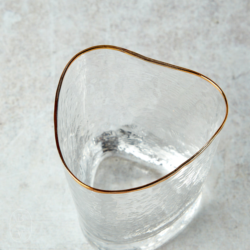 Zodax APERITIVO TRIANGULAR DOUBLE OLD FASHIONED GLASS