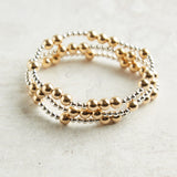 eNewton Design EXTENDS HOPE UNWRITTEN MIXED METAL BEAD BRACELET 7.25" 6mm