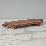 Europe 2 You NORMANDY WOOD RISER FOOTED TRAY Large