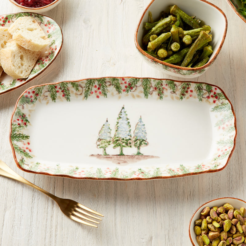 Arte Italica NATALE RECTANGULAR TRAY