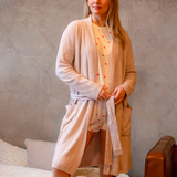 Barefoot Dreams COZYCHIC LITE RIBBED ROBE Faded Rose Pearl