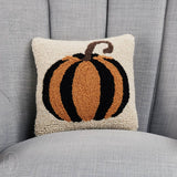 Peking Handicraft STRIPE PUMPKIN HOOK PILLOW