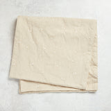 Creative Co-op EMBROIDERED FLOWERS TABLE RUNNER Natural White