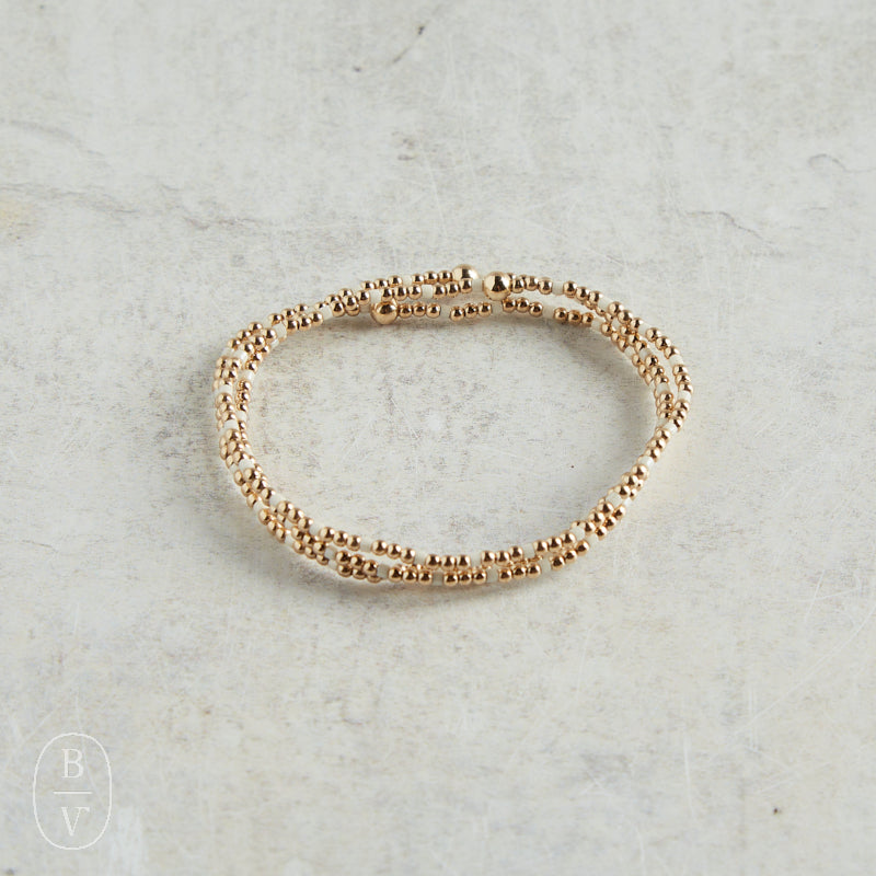 eNewton Design HOPE SINCERITY GOLD PATTERN BEAD BRACELET