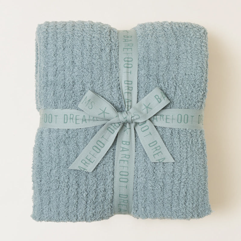 Barefoot Dreams COZYCHIC RIBBED THROW BLANKET Meadow Green