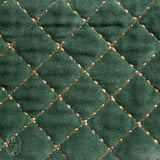 Creative Co-op METALLIC THREAD QUILTED COTTON VELVET POUCH