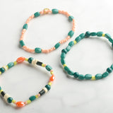 Ink and Alloy TRIO OF BEADED STRETCH BRACELETS