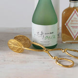 Creative Co-op BRASS LEAF TONGS