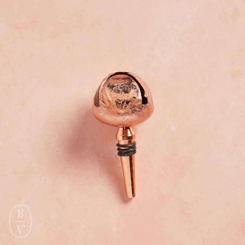 Creative Co-op BELL BOTTLE STOPPER Copper