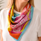 Mimi Miller Art BUTTERFLY SCARF 26 x 26