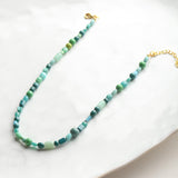 Ink and Alloy GLASS BEAD NECKLACE WITH EXTENSION 16"