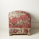 Blue Ocean Traders Handcrafted Turkish Rug Upholstered Stool