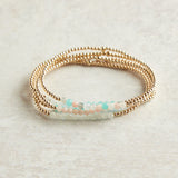 eNewton Design GOLD BLISS STONE BEAD BRACELET