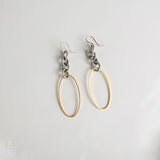 CV Designs OVAL CHAIN DROP EARRINGS