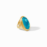 Julie Vos CANNES STATEMENT RING Iridescent London Blue 7