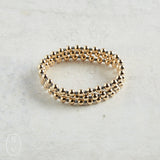 eNewton Design FACETED HEMATITE GRATEFUL PATTERN BEAD BRACELET