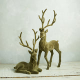 Raz Imports GREEN FLOCKED DEER
