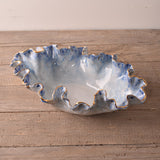 Dixie Pottery GOLD LUSTER RIM OVAL SEASIDE BOWL