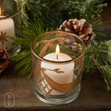 Creative Co-op ETCHED GLASS VOTIVE HOLDER