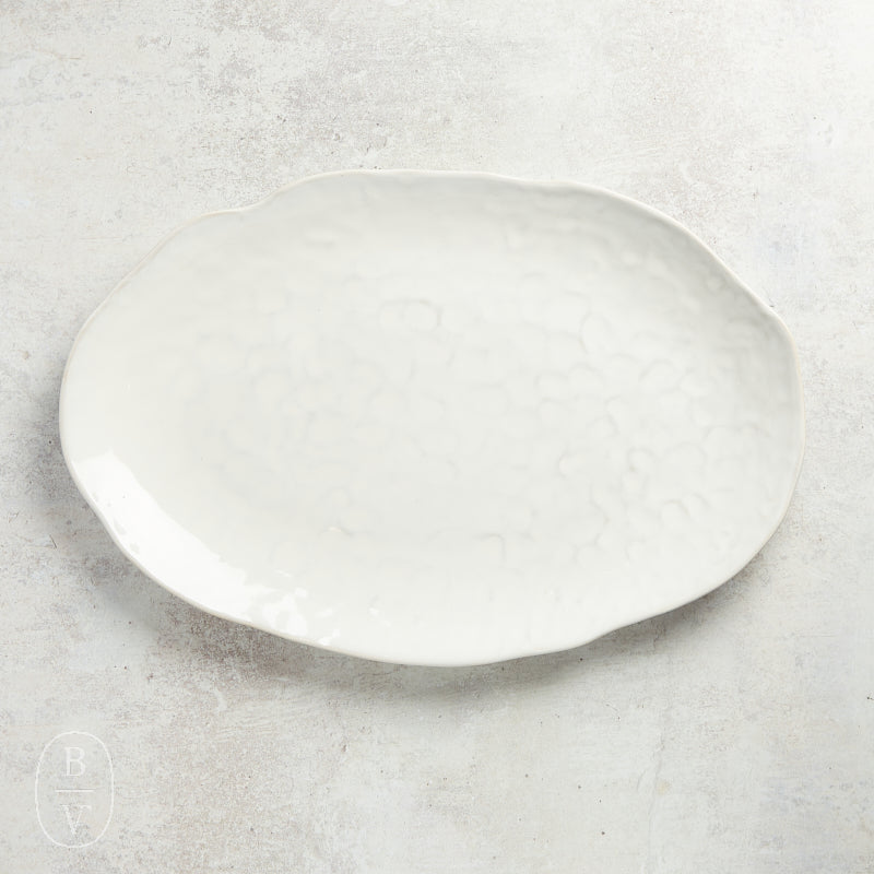 Simon Pearce BURLINGTON OVAL PLATTER Cloud Large